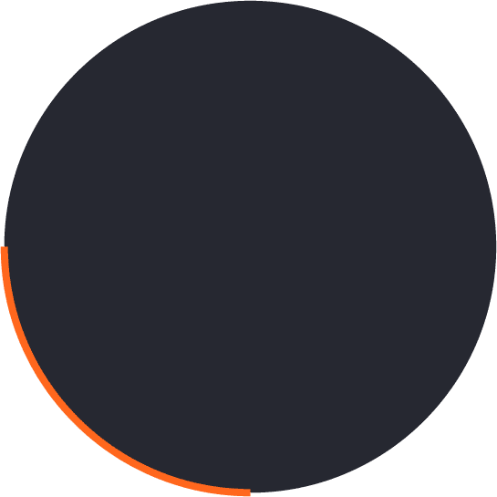 a circle with an orange stripe