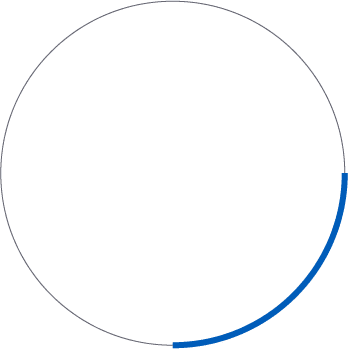 a circle with a blue stripe